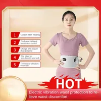 Electric Heating Waist pad Massager USB Belt Vibration warmer Compress Therapy Lumbar Back Support Brace Pain Relief