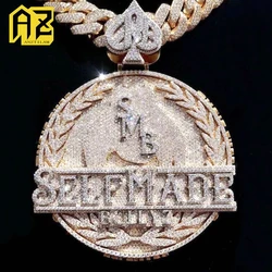 Customized Iced Out Pendant Necklaces For Men Women Bling Zircon Necklace Hip Hop Jewelry Free Shipping