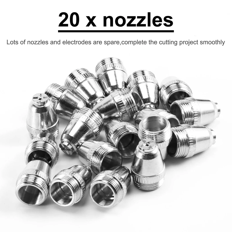 WELD SG-55 AG-60 WSD-60 Kit di materiali di consumo per torcia da taglio al Plasma punte 40/50 / 60 Amp (60 pz)