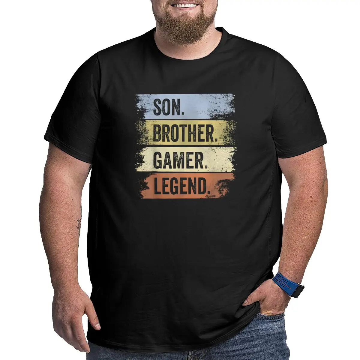 

Funny Gamer Big Size Men's T-shirt Plus Size Graphic T Shirts for Big and Tall Men Cotton Short Sleeve Top Tees Clothing