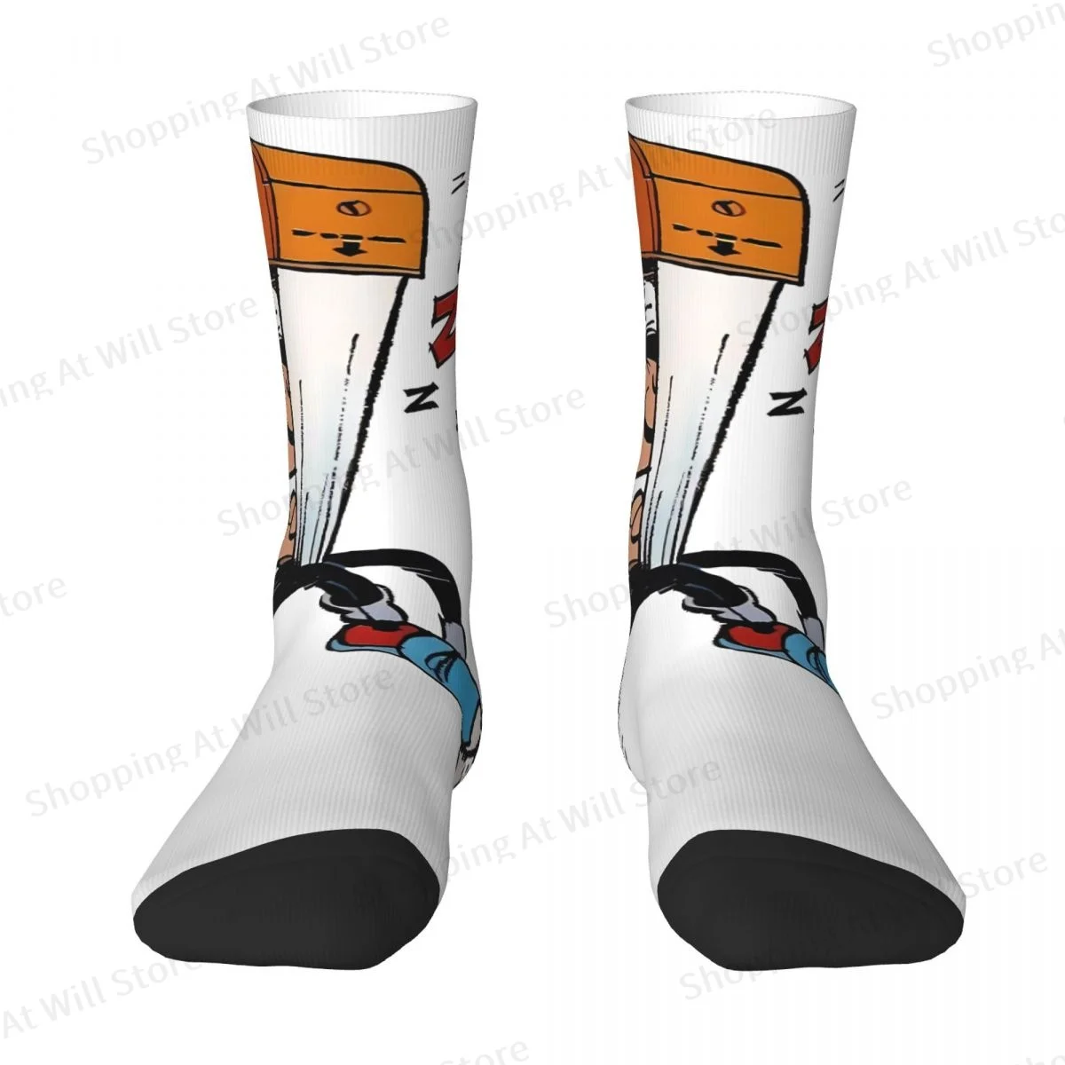 Gaston Lagaffe Unisex Winter Socks Outdoor Fun printing Socks Street Style Crazy Sock