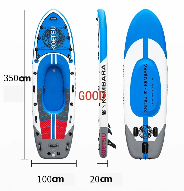 LUYA-Kayak de pesca con cubierta de aire para 1 ~ 2 personas, canoa engrosada, bote de Rafting al aire libre, barco oceánico plegable, regalo de cumpleaños