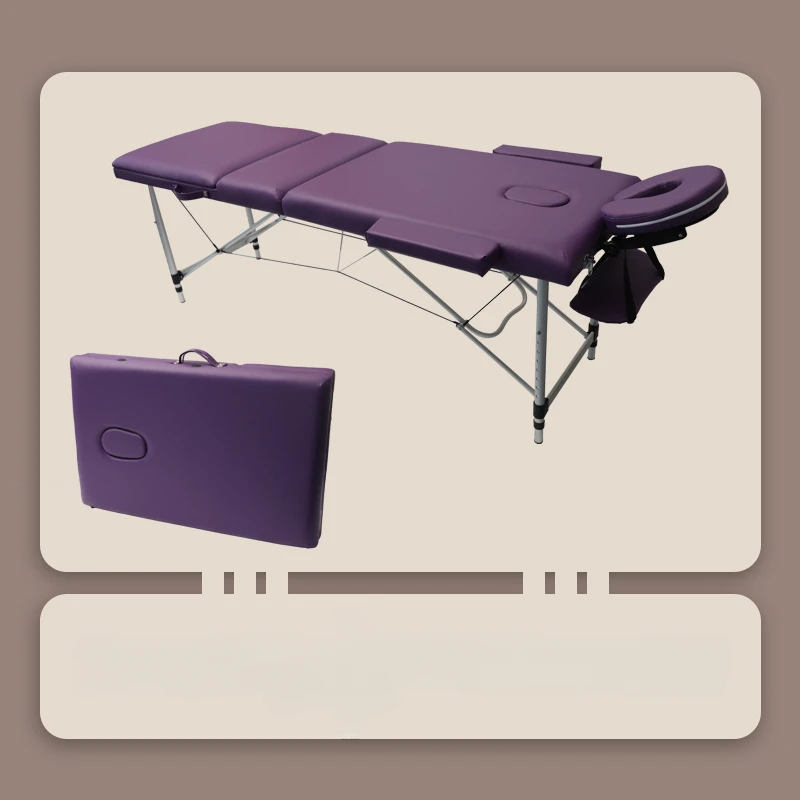 Aluminum alloy three fold folding massage bed, massage, portable handheld needle, moxibustion, physical therapy, beauty bed, tat