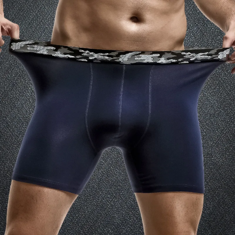 Plus Size Male Cotton Boxer Briefs Anti Chafing Breathable Sports Running Underpants Comfort Extra Size Underwear for Young Men