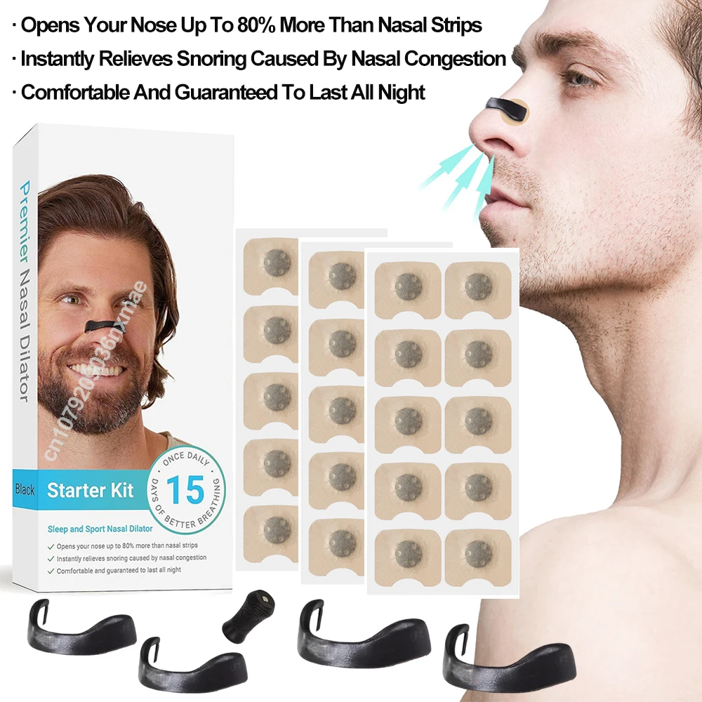 15Days/Box Nasal Breathing Dilators Starter Kits Magnetic Nose Strips Increase Sports Air Intake Improve Sleeping Reduce Snoring