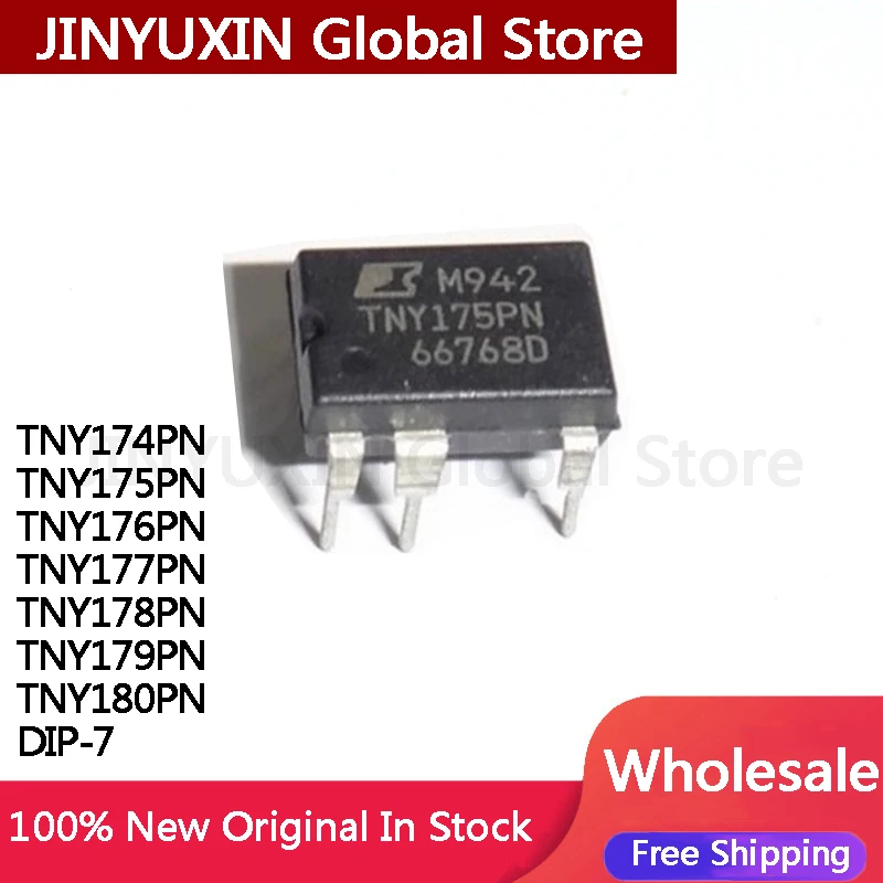 10Pcs TNY174PN TNY175PN TNY176PN TNY177PN TNY178PN TNY179PN TNY180PN DIP-7 IC Chip In Stock Wholesale