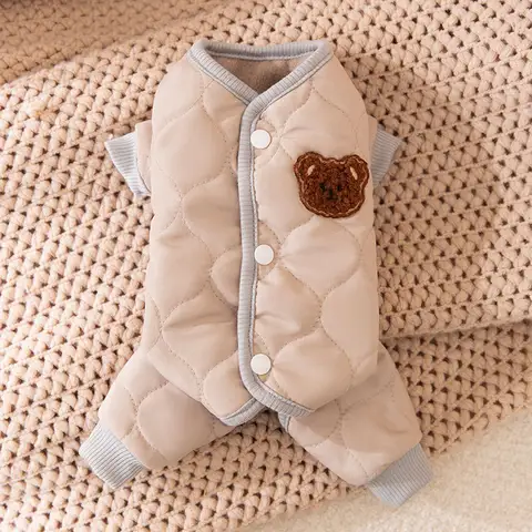 Jaqueta Impermeável de Luxo para Cães, Colete para Animais de Estimação, Fantasia para Chihuahua e Bulldog Francês, Moletom de Inverno para Cães, Macacão para Filhotes, Roupas Quentes