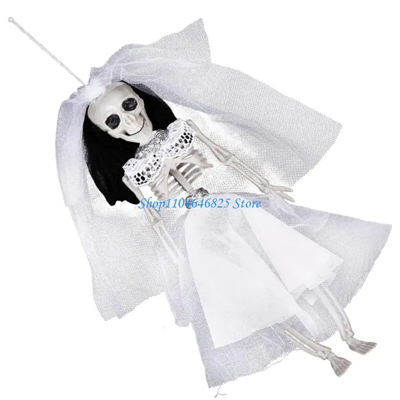 Realistic Skeleton Bride/Groom Hanging Ornament Halloween Decorations for Garden