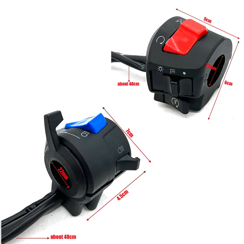 Motorcycle Handle Bar Switch HeadLight Horn Turn Signal Start Handlebar Controller Button With Choke For KTM HONDA YAMHA Scooter