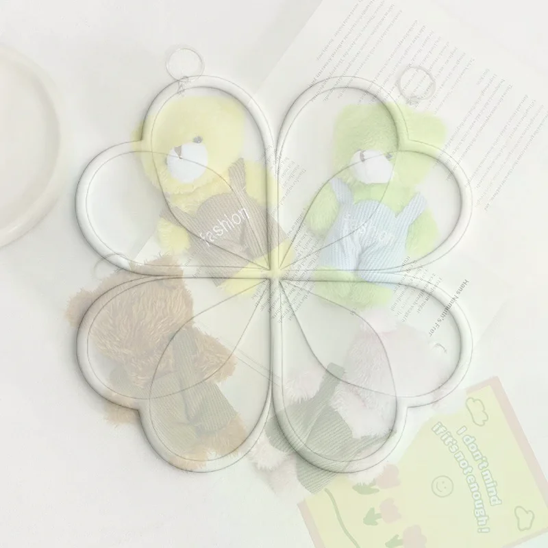 Colorful Overalls Bear Plush Pendant Soft Fluffy Cute Cartoon Doll for Backpack Decoration Party Souvenir