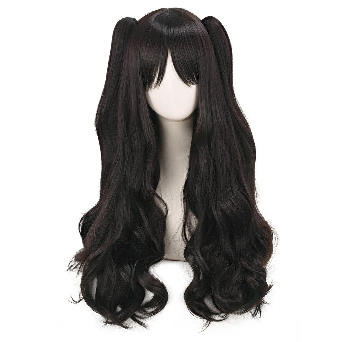Rin Tohsaka Cosplay Wigs Anime Fate/stay night Red Devil Long Brown Black Wavy Hair Cosplay Wigs for Halloween Party Coser