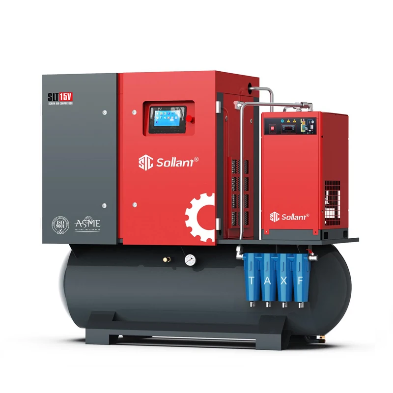 

Industrial Air Compressor All in One Type 7bar 8bar 10bar 12bar Air Compressor with Tank Screw Air Compressor