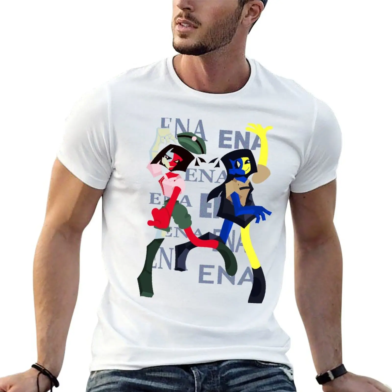 

ena ena ena!!! T-Shirt kawaii clothes luxury t-shirt oversize t-shirts man anime shirts men