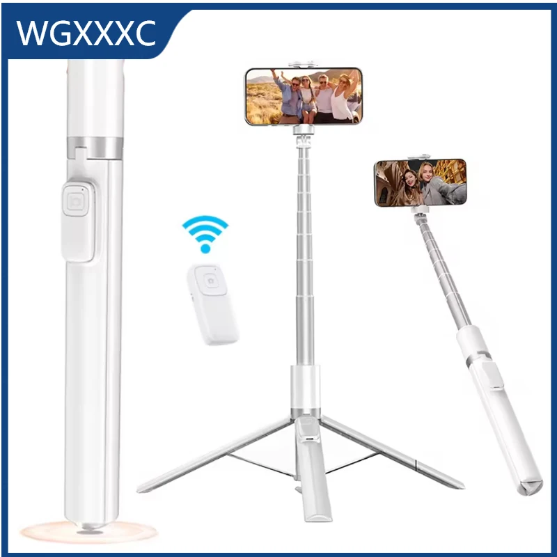 

Protable Selfie Stick Foldable Tripod 360° Rotation Phone Holder With Bluetooth Remote For iPhone Samsung Xiaomi Travel Stand
