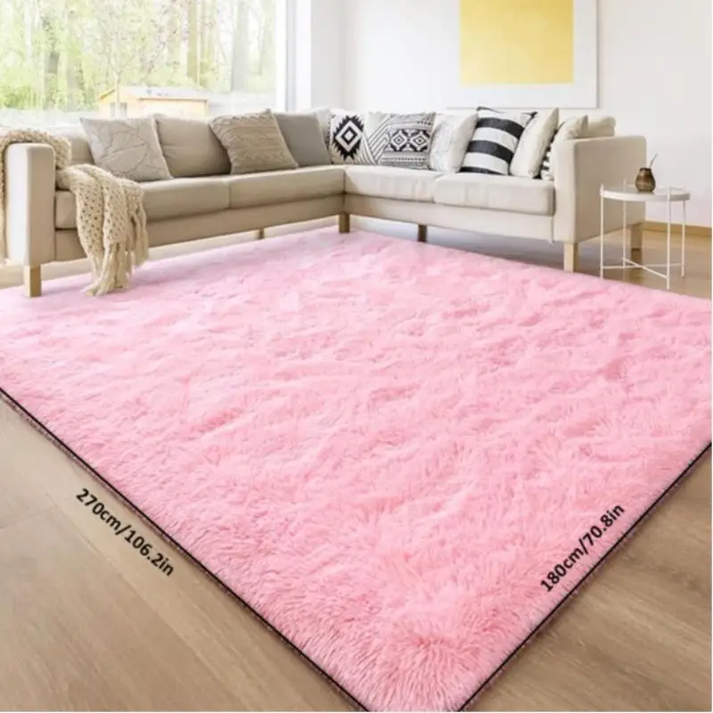 VIKAMA – tapis en peluche rose pour fille, doux et respectueux de la peau, Style princesse, pour chambre à coucher, salon, chambre d'enfant, décoration de la maison