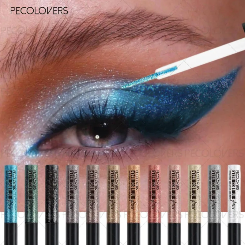 محدد عيون لامع، خيارات متعددة الألوان، محدد عيون سباركلي، مناسب لمكياج الهالوين وعيد الميلاد