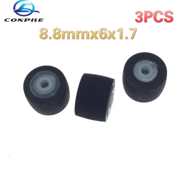 3pcs 8.8mmx6x1.7 pinch roller for cassette deck walkman tape recorder