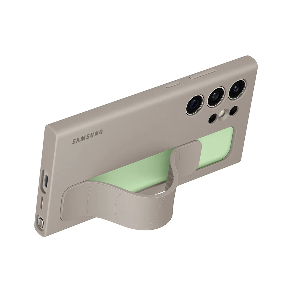 Original Standing Grip Case For Samsung Galaxy S24 Ultra S24Ultra Soft Touch Shockproof Phone Case Cover EF-GS928CUEGUS