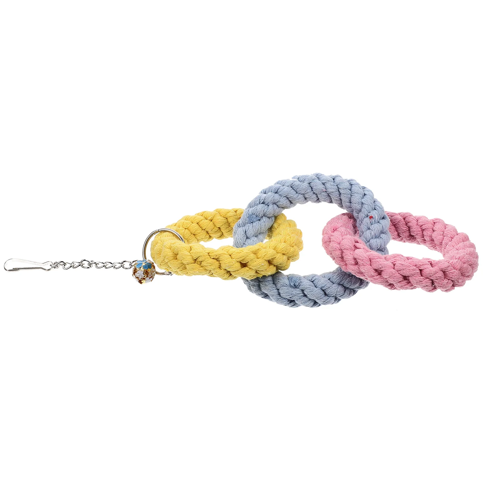 

Climbing Ring Hanging Accessory Bite-Resistant Cloth Rope Simulation Vine for Hamster Sugar Glider Chinchilla Cage Small Animals