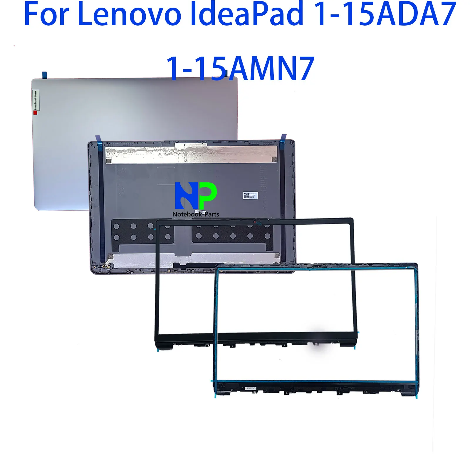 

New For Lenovo Ideapad 1-15ADA7 1-15AMN7 15.6" LCD Back Cover Lid Front Bezel Silver 5CB1F36621 AP3L6000160