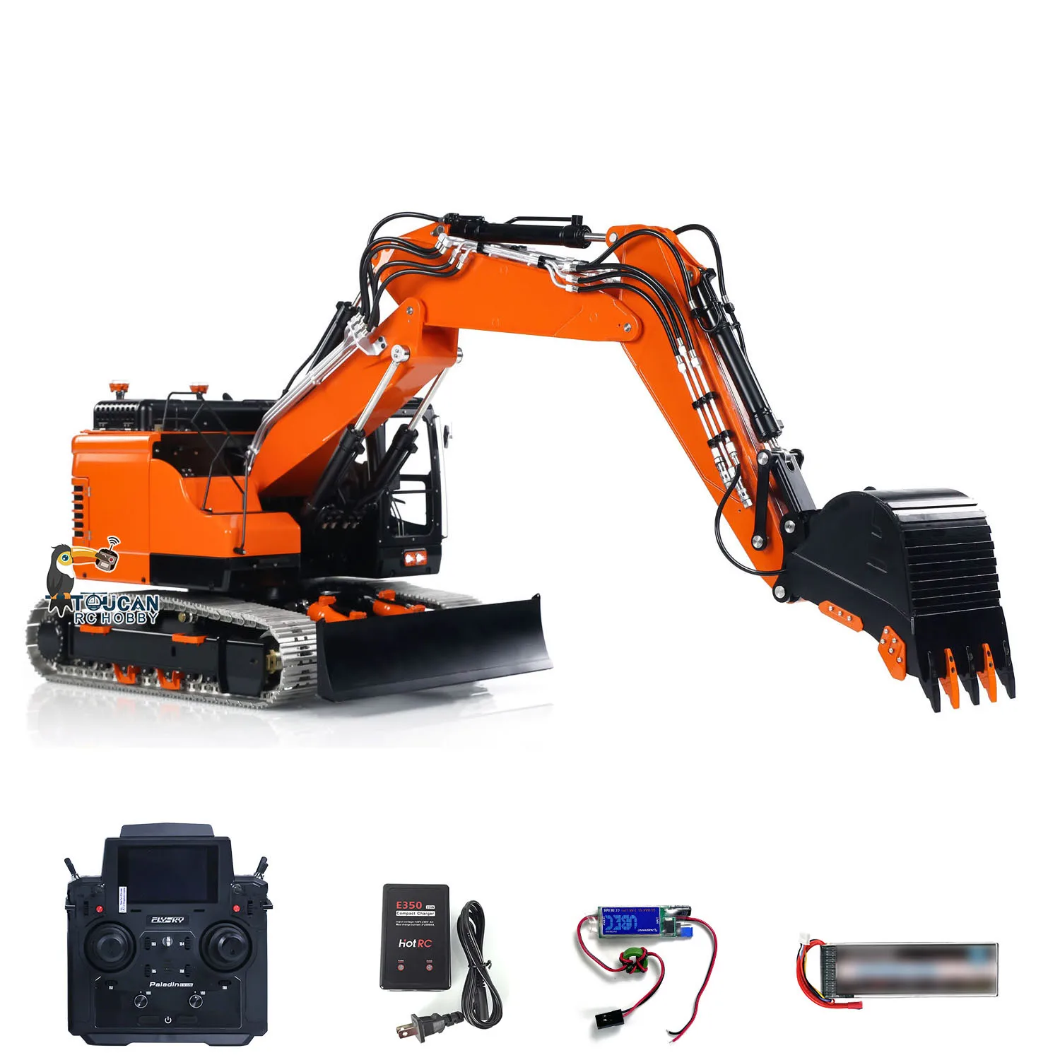 Toys 1/14 LESU Aoue ET26L Metal Hydraulic RC Excavator PL18EV Lite RTR TOUCAN DIY Painted Controlled Digger Light Sound Machine