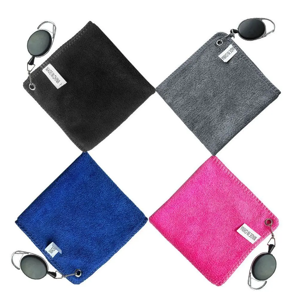 Durable Microfiber Golf Towel with Retractable Hook Quick Drying Golf Wipe Cloth Absorbent Golf Cleaner Golf Supplies - view 4