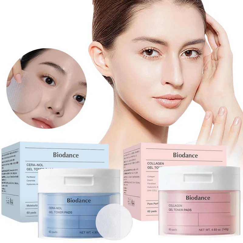 

60 шт., коллагеновые ватные таблетки для улучшения чувствительной кожи лица от прыщей, увлажняющие, выцветающие, тонкие линии, успокаивающие ватные диски