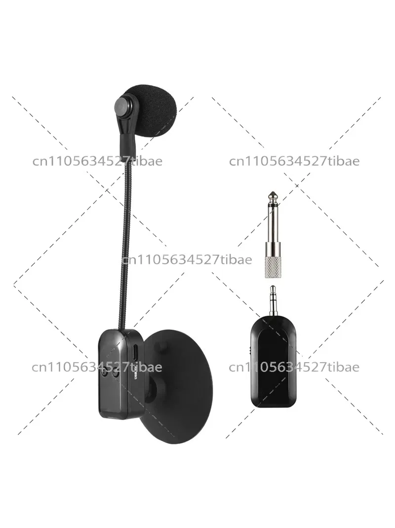 2.4G Wireless Instrument Microphone Receiver With Detachable Suction Cup For Violin Cello Accordion Speakers Microphone