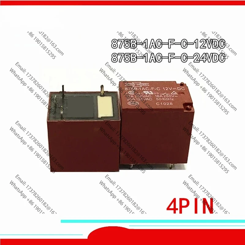 

10 шт./лот, 1100% оригинальное новое реле 875B-1AC-F-C-12VDC 875B-1AC-F-C-24VDC 875B-1AC-F-C 12VDC 875B 1AC F C 24 В 12 В 4 контакта 17 А