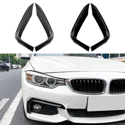 Car Front Bumper Canards Splitter Spoiler Cover Fog Light Trim Stickers For BMW 4 Series F32 F33 F36 M Sport 2014 2015 ~ 2020