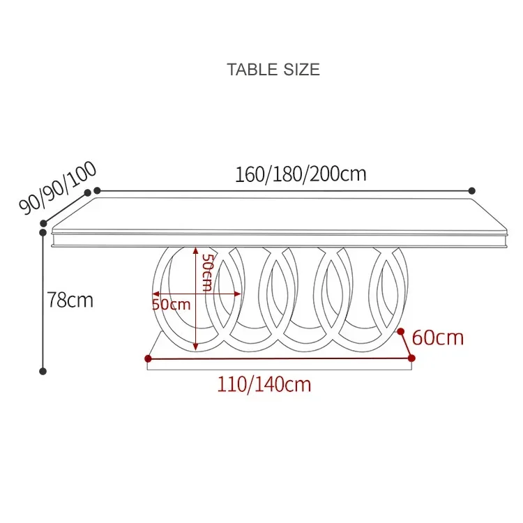 #Modern luxury rectangular marble dining table set 6/8 seater chair with stainless steel leg for dining room furniture view 6