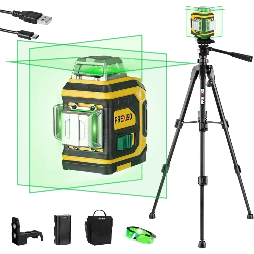 

Great Discounts.3 X 360° Laser Level with Tripod - Rechargeable Cross Line Leveler, Green Line Laser Level Self Leveling for Con
