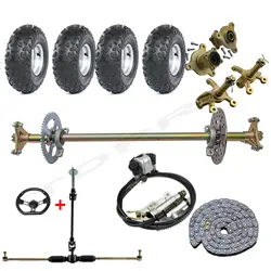 Kit asse posteriore Go Kart Trike da 740 mm + ruote da 6