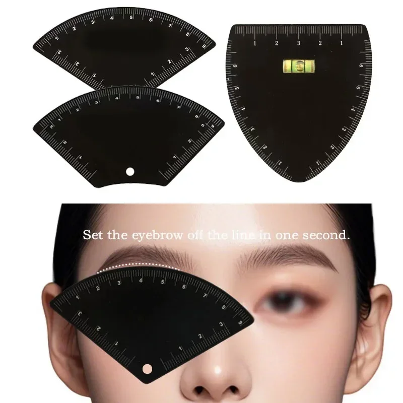 여성용 눈썹 틀, 즉각적인 눈썹 정리 룰러, 빠른 쉐이핑을 위한 멀티 스타일 틀 키트