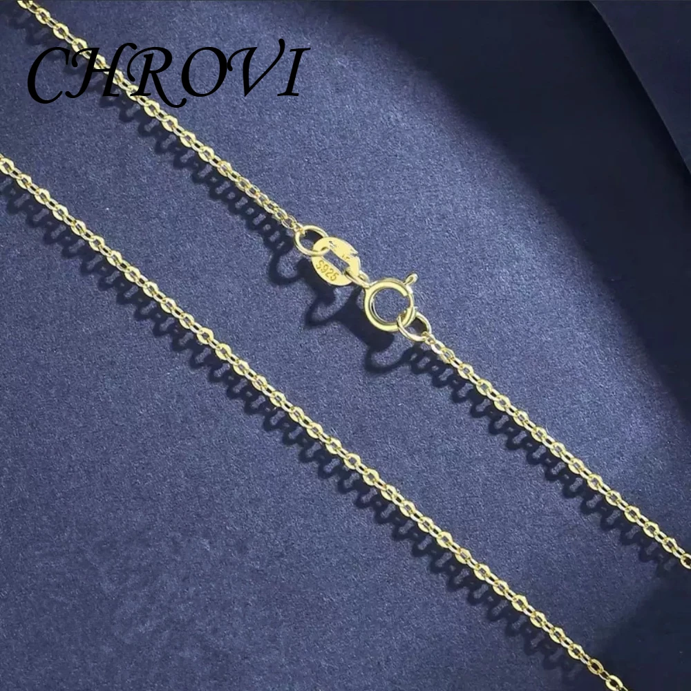 Luxury-Style 925 Silver 1.5MM Glittering O Necklace in Stock, 18-24 Inches, Matching Chain Necklace
