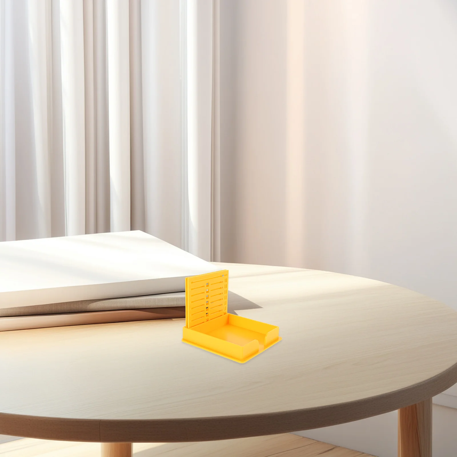 Double Slot Stick Note Template Organizer Box for Office Home Use Multifunctional Storage Rack with Vertical Note Holder Design