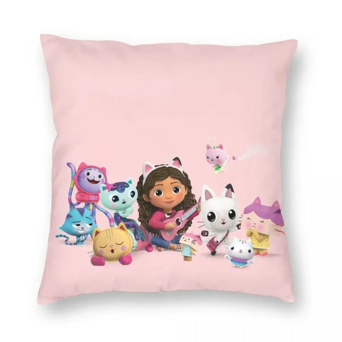 Gabbys-Funda de almohada para casa de muñecas, cubierta de cojín con estampado de doble cara, decoración para el hogar