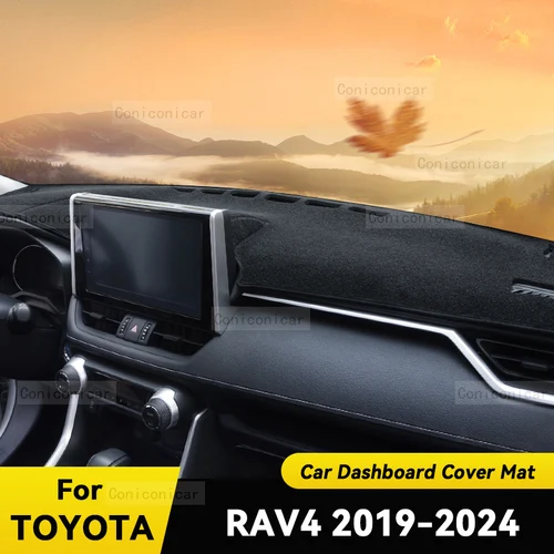 Cubierta de salpicadero, almohadilla protectora para TOYOTA RAV4 2019-2024, accesorios para coche, tablero, sombrilla, alfombra Anti-UV, salpicadero