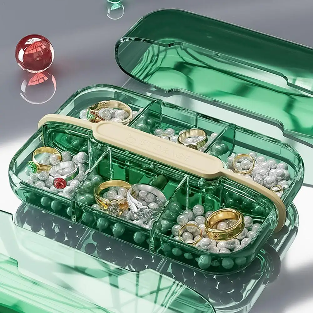 

Divided Medicine Box Portable Colorful Travel Dispenser Pill Case Storage Organizer Box Drug Tablet Container Fishing Tackle Box