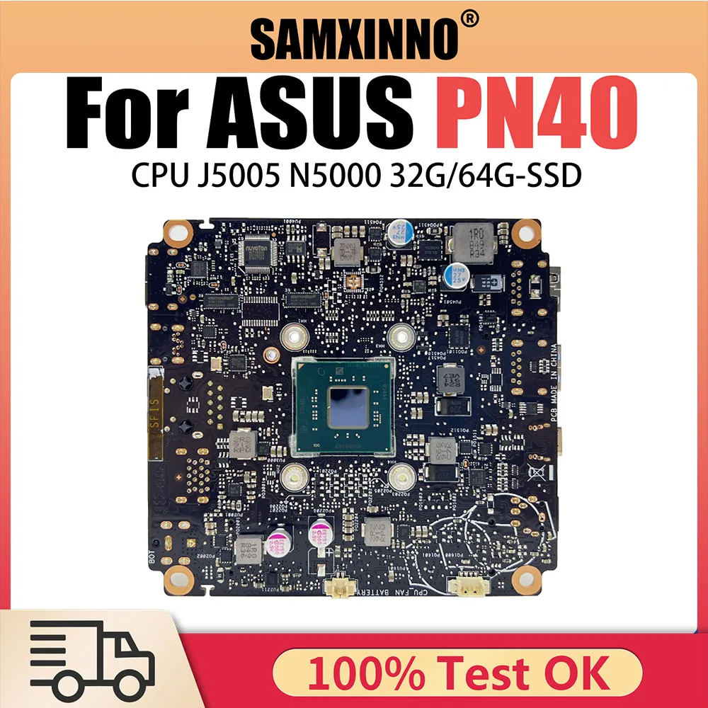 

PN40 Mainboard For ASUS Vivo Mini PC Mini HD Computer Motherboard With J5005 N5000 CPU 32G64G-SSD 100% Tested OK