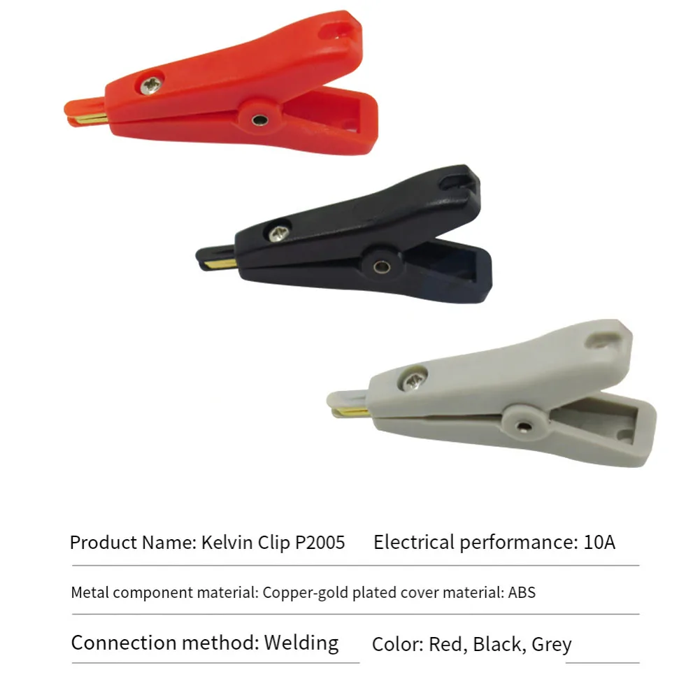 Koperen clip 51 * 25 mm koperen testclip 10A stroomcapaciteit vergulde geleidbaarheid geïsoleerde clip voor veilig testen