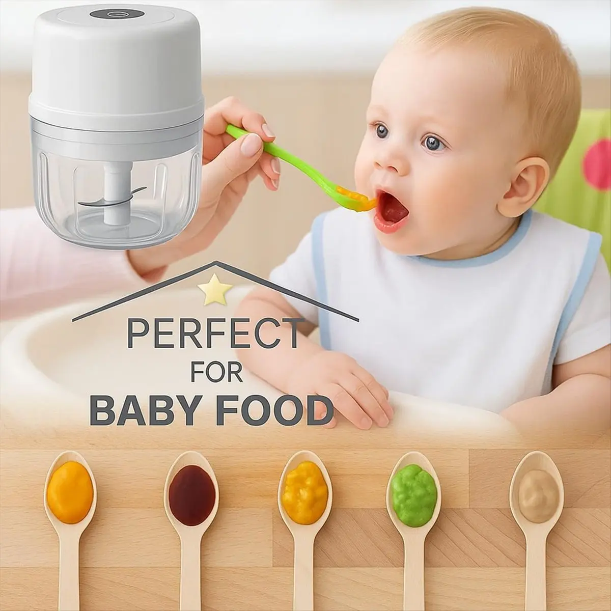 618 Mega Sale Electric Mini Garlic Chopper,Portable Food Processor,Vegetable Chopper Onion Mincer,Meat Grinder with USB Charging