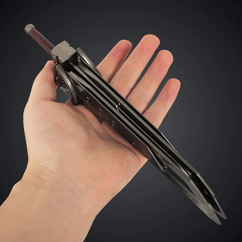 25 centimetri 7 pz Final 3 Fantasy Cloud Buster Spada Modello In Lega Giocattolo di Metallo Scatola di Vacanza Gioco Periferico Anime Manga Collezione Regalo Giocattolo