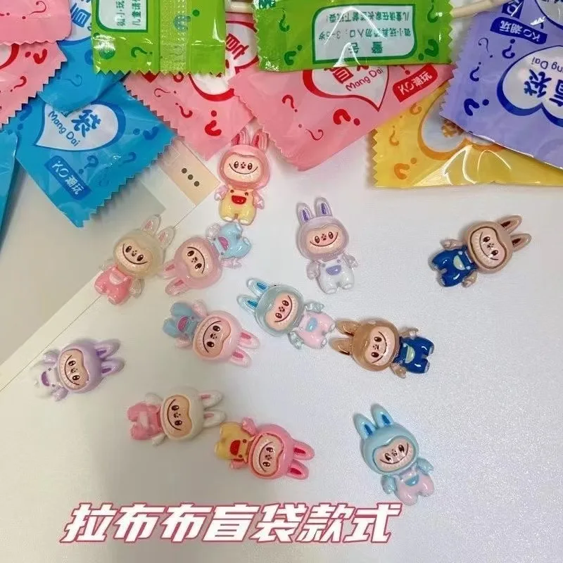 

10/20 Pieces Labubu Cloth Blind Bag Surprise Children's Day Gift Mini Car Decoration Accessories Translucent Glow-in-the-Dark