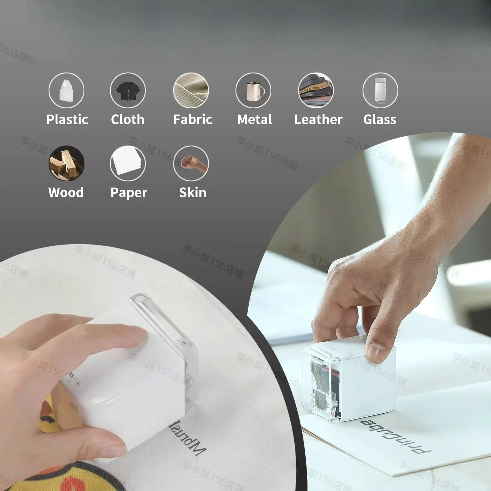 

2025 Mbrush Portable Mini Inkjet Printer Wireless Connection Logo Tattoo Mini Machine for Multi-purpose Printing Gift Cards P