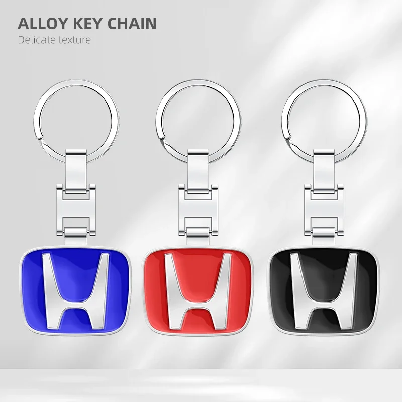 Metal Car Logo Key Rings Keyring Keychain For Honda Mugen Power TypeR Jazz City Civic Inspire Accord FIT HRV CRV Odyssey Jade