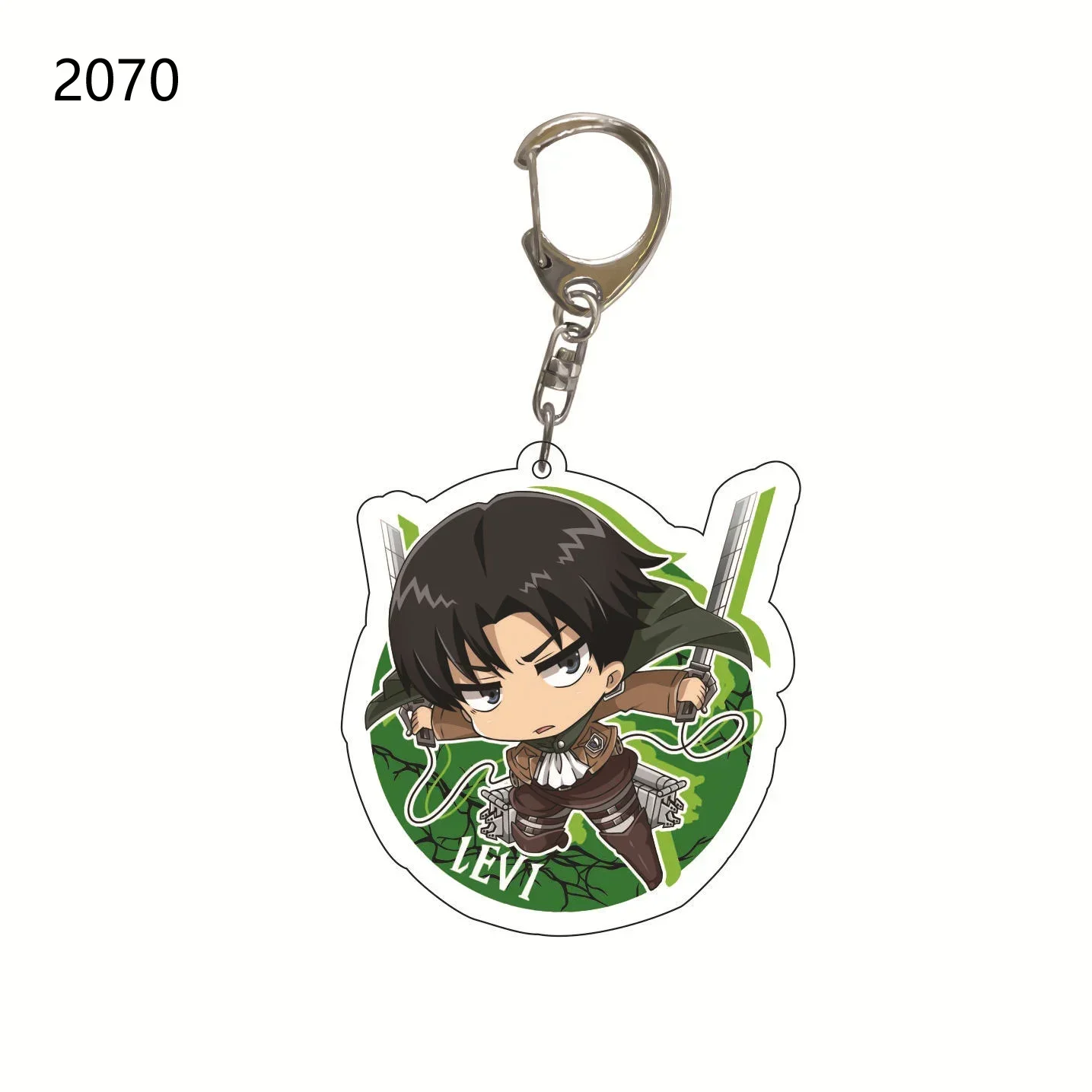 1pc Attack on Titan Cartoon Acrylic Pendant Bag Tag Accessories Keychain Cute Plastic Keyring