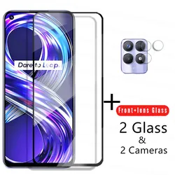 4-in-1 2.5D Tempered Glass For Realme 8i Glass For Realme 8i 8s 8 7 X7 Screen Protector 9H Camera Lens Film For Realme 8i 8s 8 7