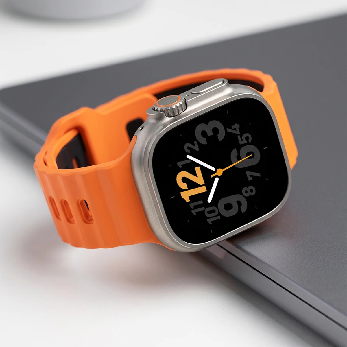 Two Tone Silicone Strap for Apple Watch Band Ultra 3 2 49mm 46mm 45mm 44mm Sports Wristband for iwatch Series 11 10 9 8 7 6 SE 5