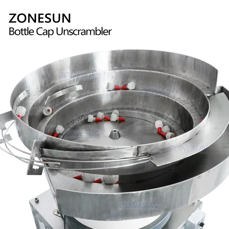 ZONESUN ZS-CVP1 Automatic Vibratory Cap Feeding Machine Pump Sprayer Cap Bowl Feeder Bottle Sorter Unscrambler Capping Machine